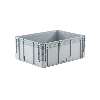 Bac gerbable norme europe poignées fermées gris 132L - 80 x 60 x 32cm