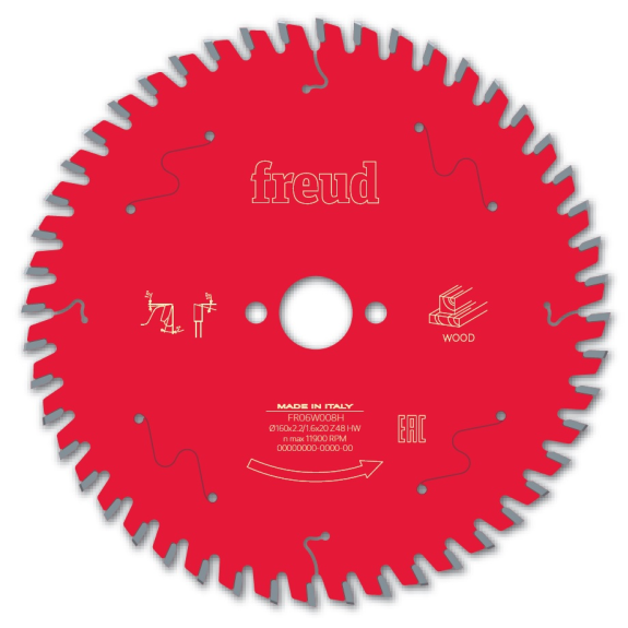 Lame de scie circulaire pour bois 48 dents D165mm - FREUD - F03FS10054-Lire la description