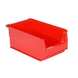 Lot de 14 bacs à bec gerbables haut de gamme rouges 35 x 21 x 14,5cm x14-Lire la description
