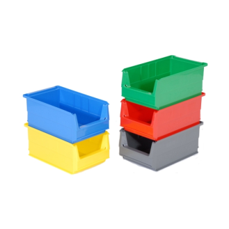 Lot de 14 bacs à bec gerbables haut de gamme rouges 35 x 21 x 14,5cm x14-Lire la description