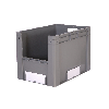 Bac gerbable à ouverture frontale qualité alimentaire gris 81L - 60 x 40 x 42cm