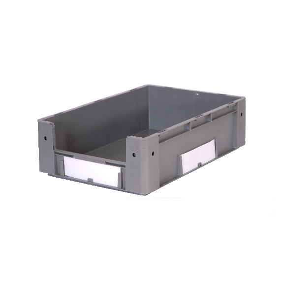 Bac gerbable à ouverture frontale qualité alimentaire gris 32L - 60 x 40 x 17,5cm-Lire la description
