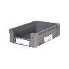 Bac gerbable à ouverture frontale qualité alimentaire gris 32L - 60 x 40 x 17,5cm