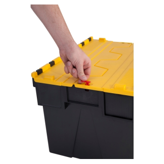 Bac navette gerbable et emboîtable orange 40L - 60 x 40 x 25cm-Lire la description