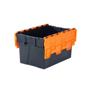 Bac navette gerbable et emboîtable orange 40L - 60 x 40 x 25cm-Lire la description