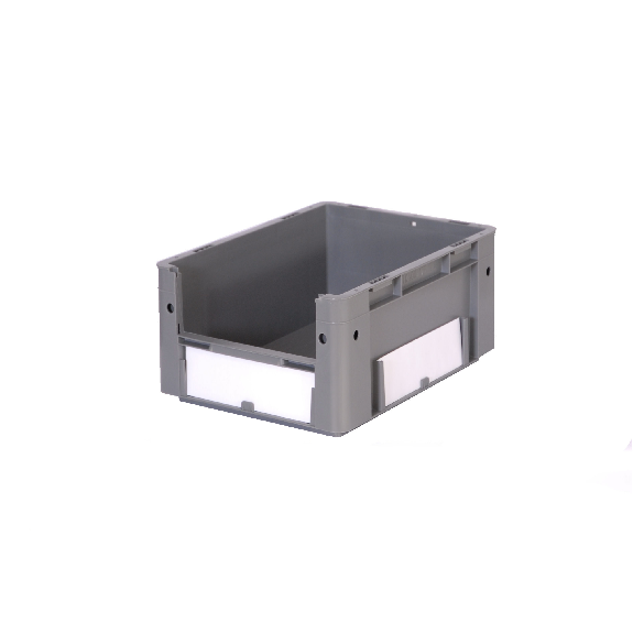 Bac gerbable à ouverture frontale qualité alimentaire gris 15L 40 x 30 x 17,5cm-Lire la description