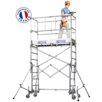 Échafaudage roulant télescopique X'Tower + 1 kit Embarq
0P000549-Lire la description