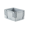 Bac gerbable norme europe poignées fermées gris 20L - 40 x 30 x 22cm