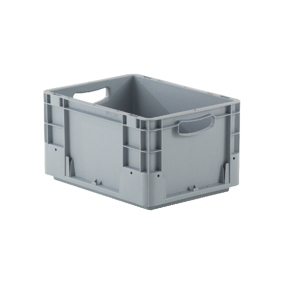 Bac gerbable norme europe poignées ouvertes gris  20L - 40 x 30 x 22cm-Lire la description