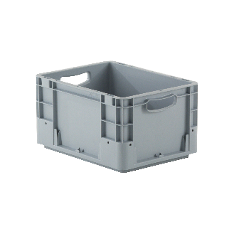 Bac gerbable norme europe poignées ouvertes gris  20L - 40 x 30 x 22cm-Lire la description
