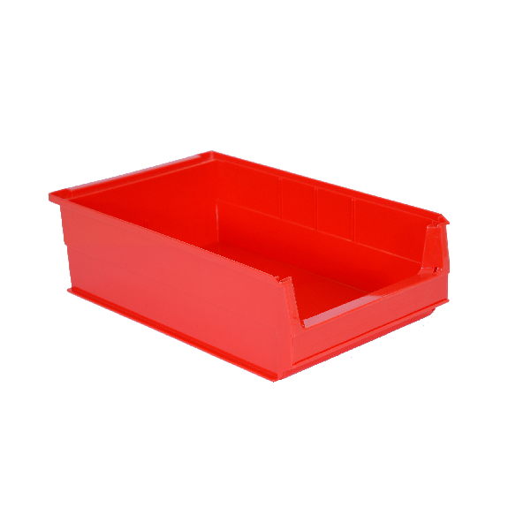 Lot de 14 bacs à bec gerbables haut de gamme rouges 50 x 31 x 14,5cm x14-Lire la description