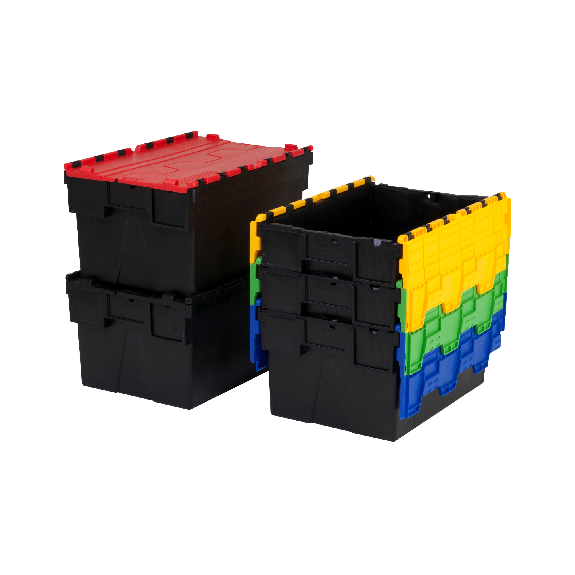Bac navette gerbable et emboîtable noir 40L - 60 x 40 x 25cm PROVOST-Lire la description