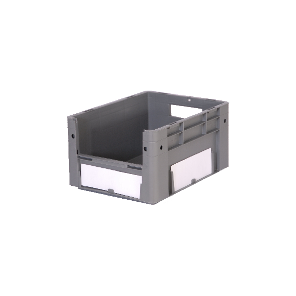 Bac gerbable à ouverture frontale qualité alimentaire gris 18L - 40 x 30 x 21cm-Lire la description