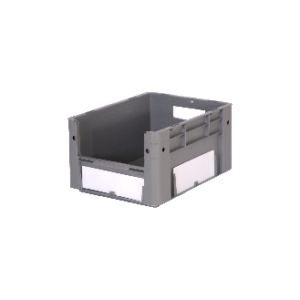 Bac gerbable à ouverture frontale qualité alimentaire gris 18L - 40 x 30 x 21cm-Lire la description