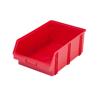 Lot de 8 bacs à bec gerbables rouges 48,5 x 31 x 18,5cm x8-Lire la description
