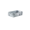 Bac gerbable norme europe poignées ouvertes gris 30L - 60 x 40 x 18cm