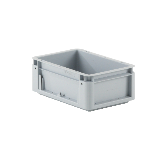 Bac gerbable norme europe poignées fermées gris 5L - 30 x 20 x 12cm-Lire la description