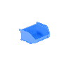 Lot de 50 bacs à bec gerbables haut de gamme bleus 8,5 x 10 x 5cm x50