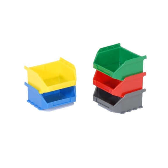 Lot de 50 bacs à bec gerbables haut de gamme bleus 8,5 x 10 x 5cm x50-Lire la description