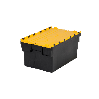 Bac navette gerbable et emboîtable jaune 69L - 60 x 40 x 40cm PROVOST-Lire la description
