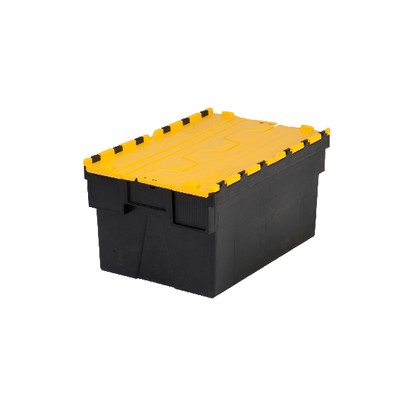 Bac navette gerbable et emboîtable jaune 69L - 60 x 40 x 40cm PROVOST-Lire la description