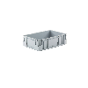 Bac gerbable norme europe poignées fermées gris 30L - 60 x 40 x 18cm
