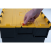 Bac navette gerbable et emboîtable jaune 40L - 60 x 40 x 25cm