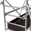 Échafaudage roulant en aluminium 4.60m