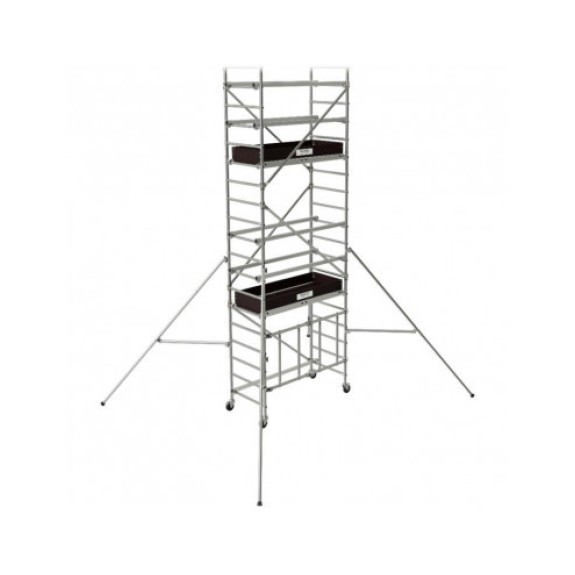 Échafaudage roulant en aluminium 4.60m-Lire la description