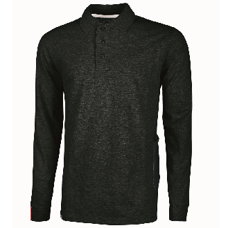 U-Power - Polo manches longues noir Slim LIVE-Lire la description