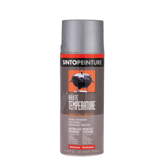 Peinture haute température aérosol aluminium 400ml  - 925715-Lire la description