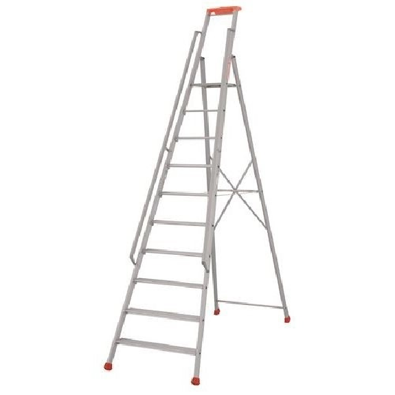 Scala in alluminio con corrimano-Leggi tutto