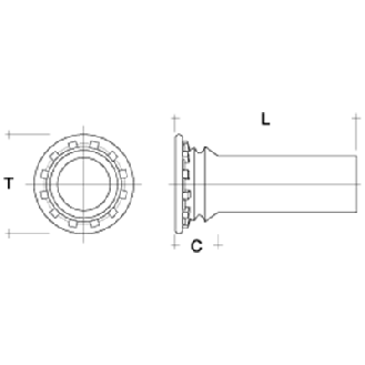 Goujon a sertir Lisse Inox D4X10-Lire la description