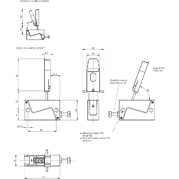 Languette articulée pour interrupteurs de sécurité CTP Languette articulée pour interrupteurs de sécurité CTP-Lire la description