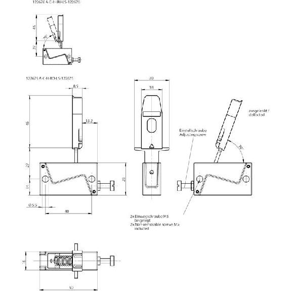 Languette articulée pour interrupteurs de sécurité CTP Languette articulée pour interrupteurs de sécurité CTP-Lire la description