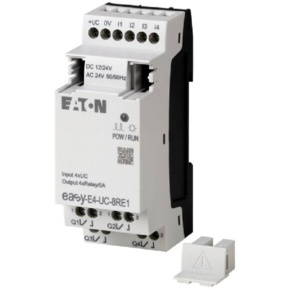 Extension E/S, 12/24 V DC, 24 V AC, 4 entrées TOR, 4 sorties relais-Lire la description