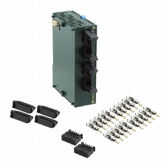 Extension 8DI/8DO (p+n)-switching/ PNP, 2*10-pin socket board MIL-Lire la description