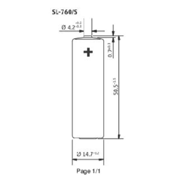 Pile Lithium de rechange SL760, 3,6V - 2,2Ah-Lire la description