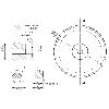 Roue de mesure en aluminium avec 10 mm, circonférence 200 mm