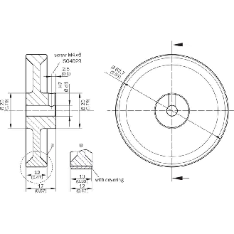 Roue de mesure en aluminium avec 10 mm, circonférence 200 mm-Lire la description