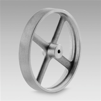 Roue de mesure 50cm de dév, alésage Ø12mm, revét. métal strié 25mm-Lire la description