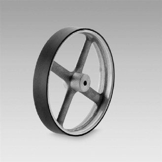 Roue de mesure 30,48cm de dév, alésage Ø9mm, revét. Vulkollan 25 mm-Lire la description