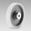 Roue de mesure 20cm de dév. alésage Ø5mm, revêt. synt. lisse 12mm