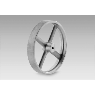 Roue de mesure 50cm de dév, alésage Ø10mm, revét. métal strié 25mm-Lire la description
