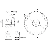 Roue de mesure en alu, axe 10 mm, circonférence 200 mm