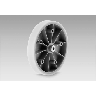 Roue de mesure 50cm de dév. alésage Ø10mm, revêt. synt lisse 25mm-Lire la description