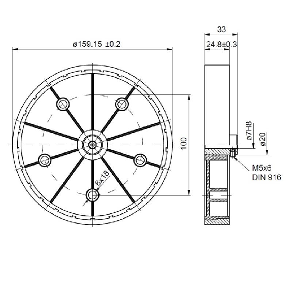 Roue de mesure 50cm de dév. alésage Ø12mm, revêt. synt lisse 25mm-Lire la description