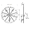 Roue de mesure 50cm de dév. alésage Ø12mm, revêt. synt lisse 25mm