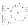 Roue de mesure en aluminium, polyuréthane, circonférence 500 mm
