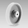 Roue de mesure 20cm de dév, alésage Ø5mm, revét. synt. strié 12mm